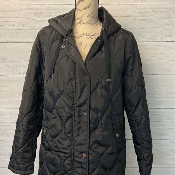 NWOT Woman’s Onion Quilted Jacket with Hood by S.E.B. By SEBBY - Picture 8 of 11